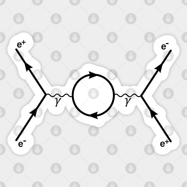 Second Order Feynman Diagram - Particle Physics Sticker by ScienceCorner